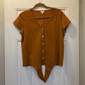 J Crew Factory Blouse, Size Medium, Golden Burnt Yellow
